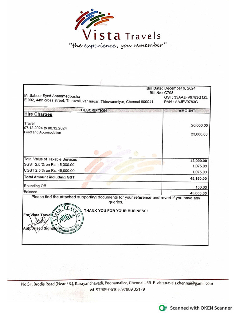 Invoice Details of EEF | PDF