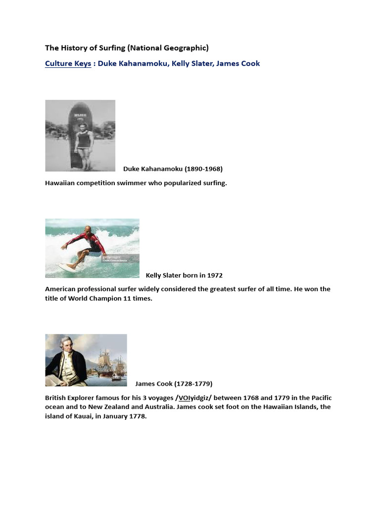 Culture Keys The History of Surfing - 250326 - 162213 | PDF