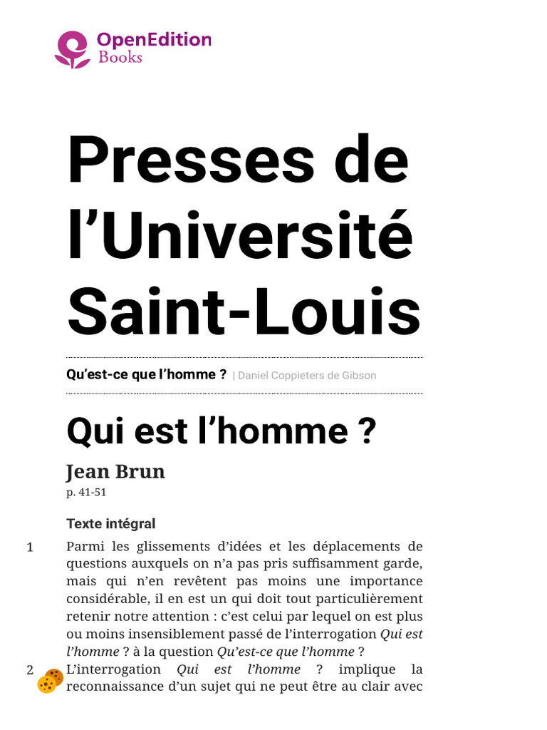 Qu'est-ce que l'homme ? Définition et enjeux | PDF | Dieu | René Descartes