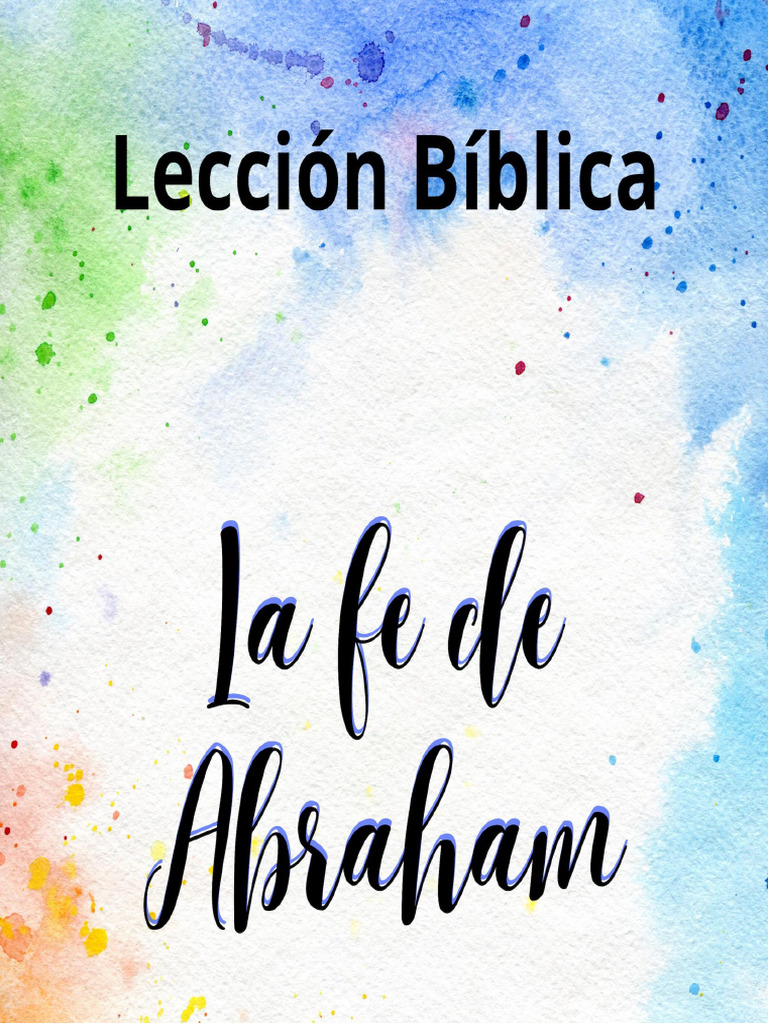La fe de Abraham en la enseñanza infantil | PDF | Abrahán | Libro del ...