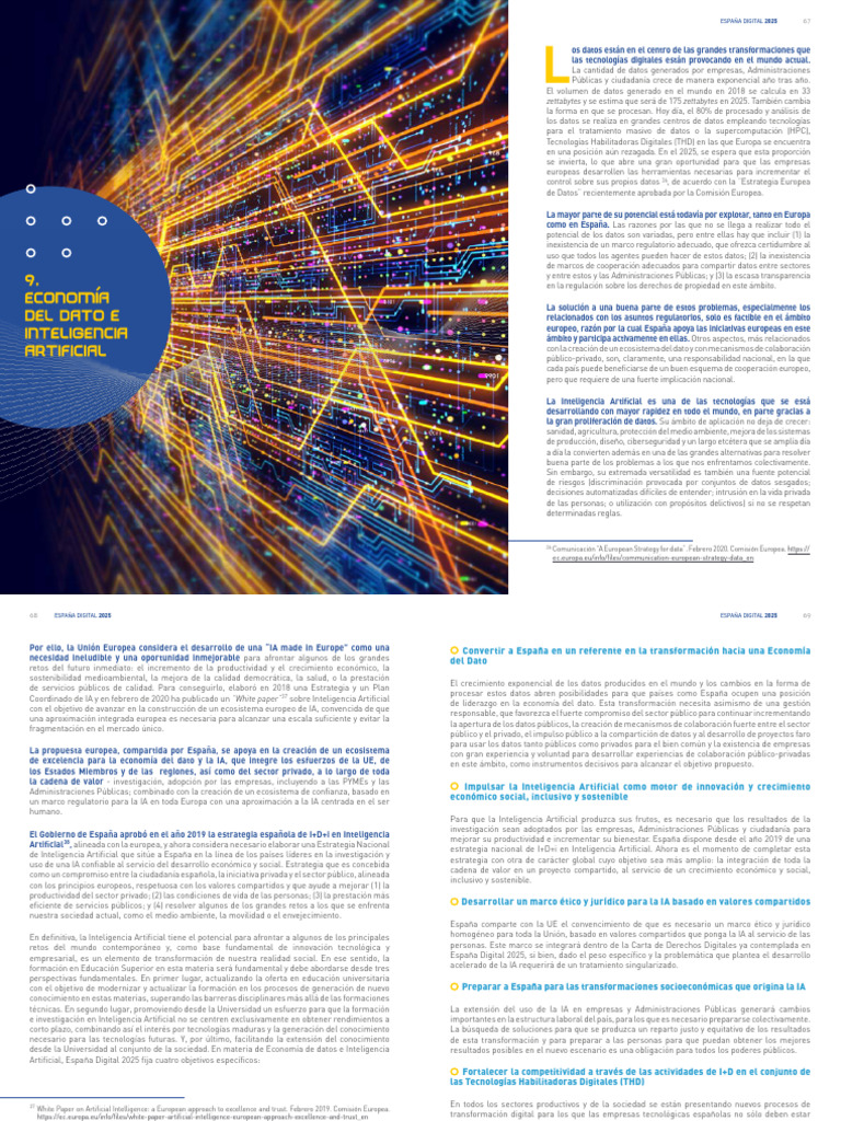 Transformación Digital en España 2025 | PDF | Inteligencia artificial ...