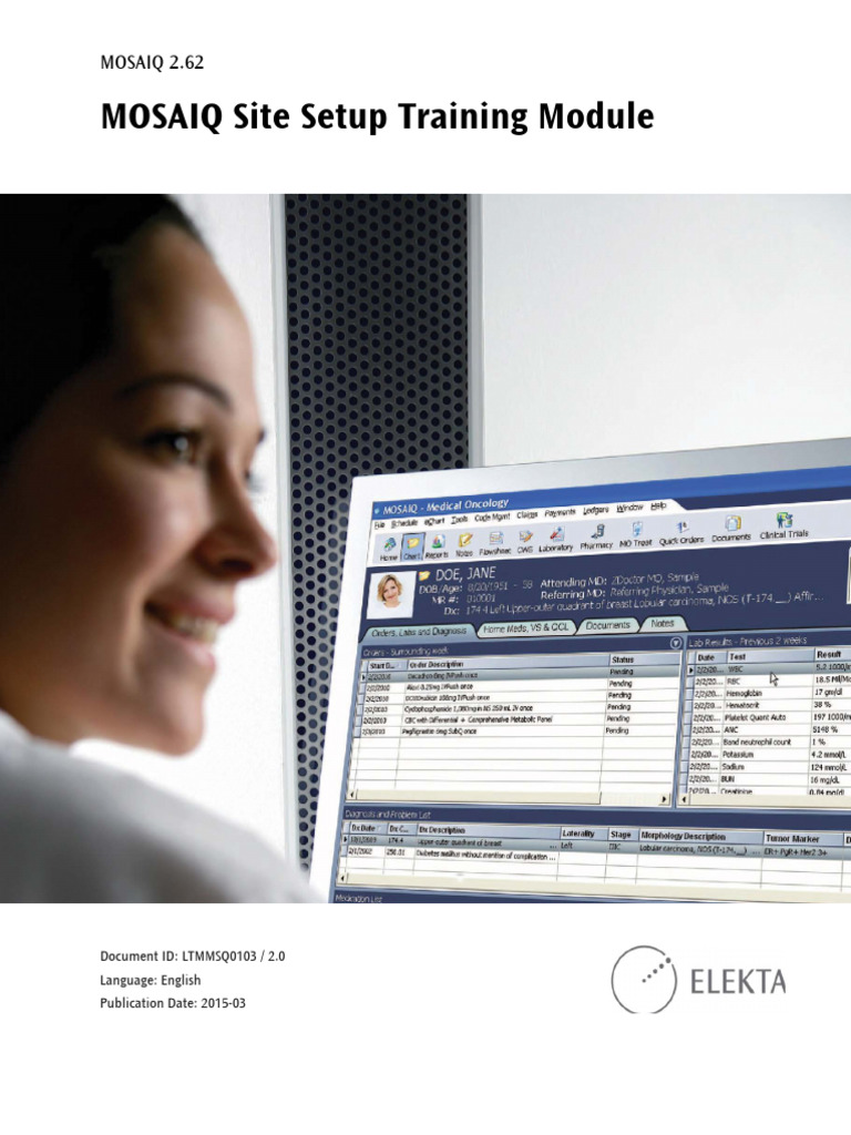 MOSAIQ 2.62 Site Setup Training Guide | PDF | Ct Scan | Trademark