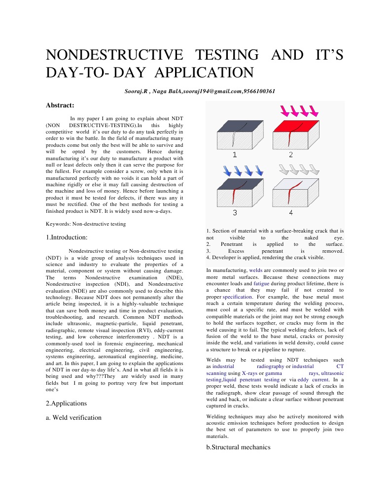 Nondestructive Testing and Its Day4 | PDF | Nondestructive Testing ...