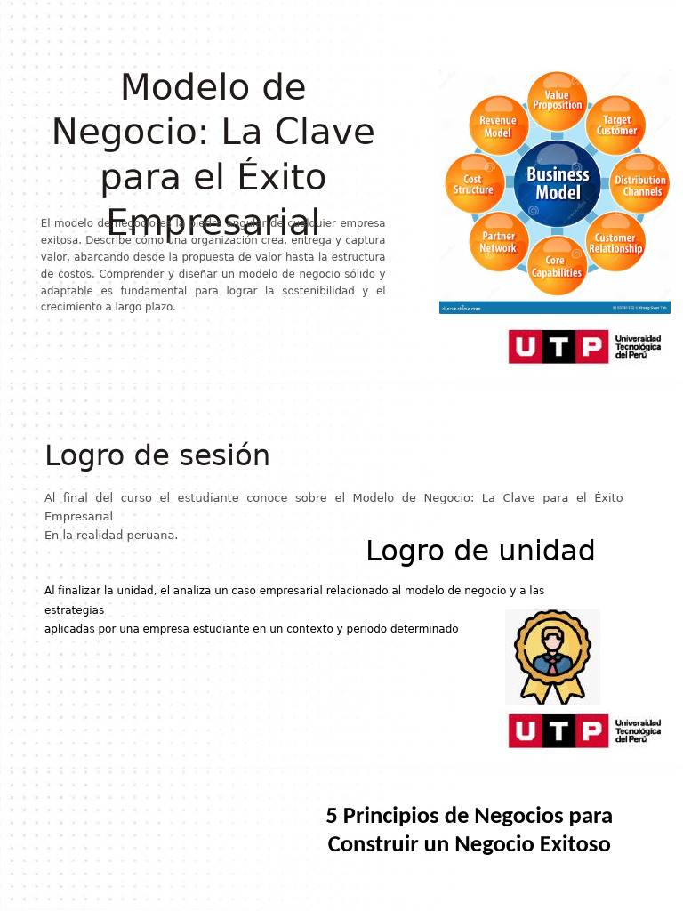 Modelo de Negocio: Clave del Éxito Empresarial | PDF | Modelo de ...