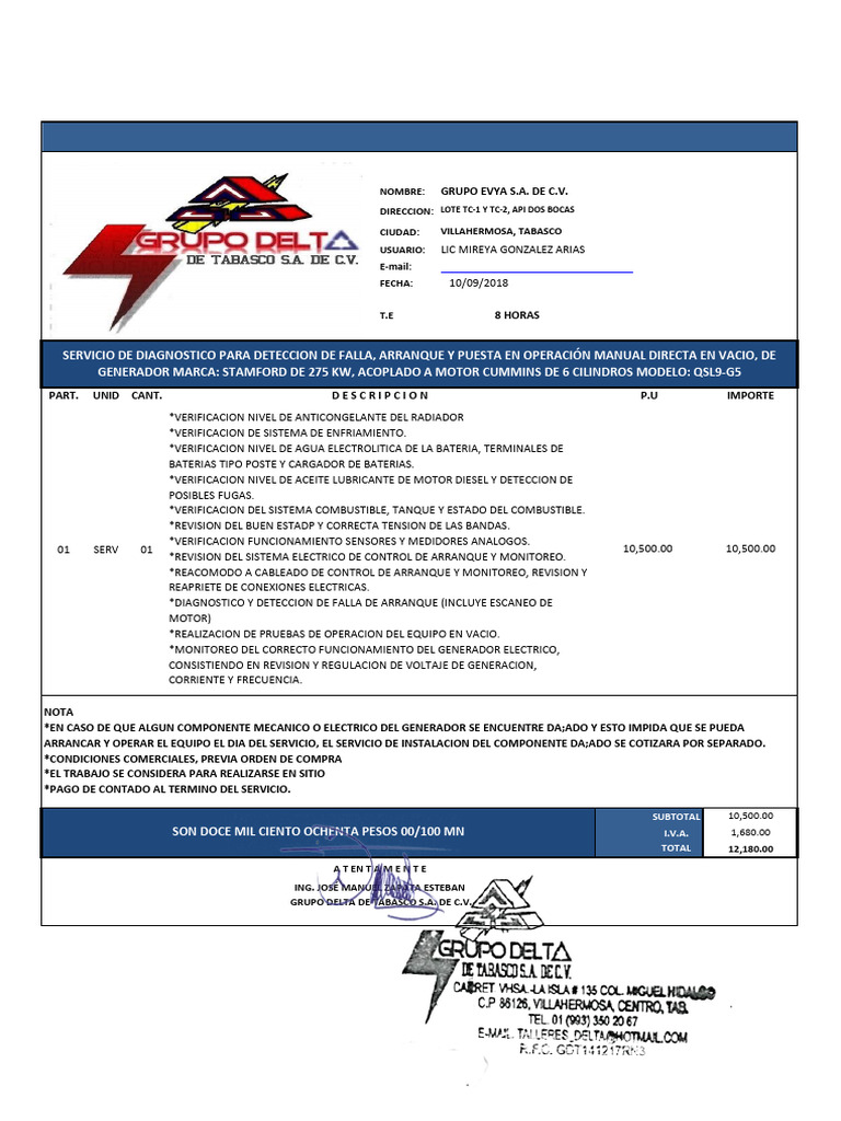 Grupo Evya | PDF | Generador eléctrico