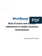 Role of Vision and Mission Statements in Today's Business Environment