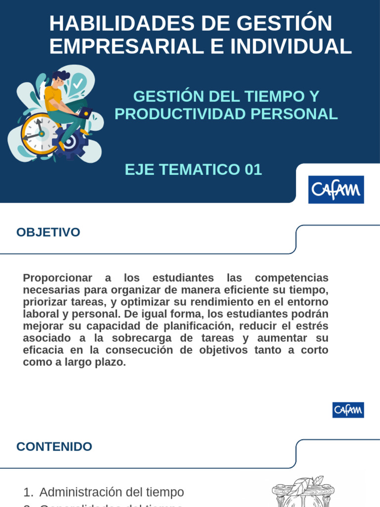 Gestión del Tiempo y Productividad Personal | PDF | Gestión del tiempo ...