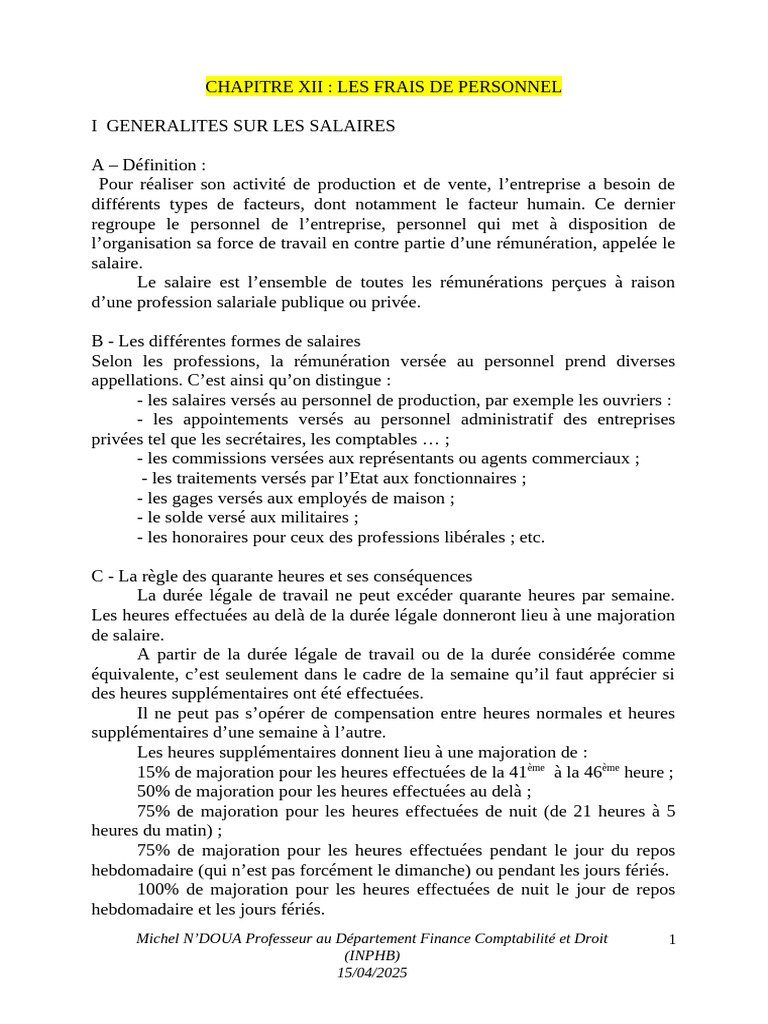 Gestion des Salaires et Indemnités | PDF | Dépréciation | Salaires
