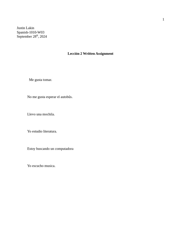 Spanish 2 | PDF