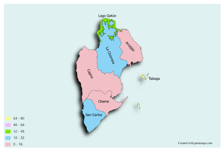Panamá Oeste Map Chart | PDF