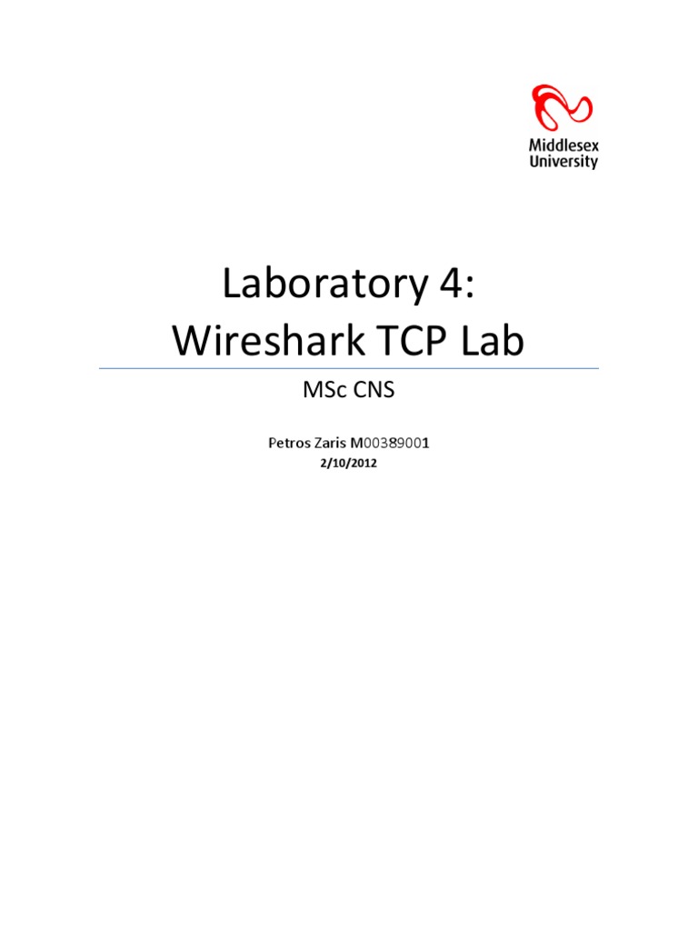 TCP Segment Analysis with Wireshark | PDF | Transmission Control ...