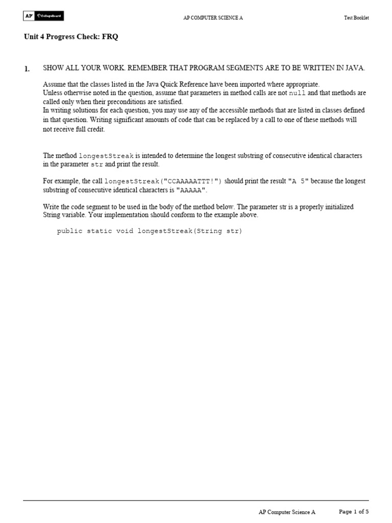 Java Code for Longest Streak and Game Simulation | PDF | Parameter ...