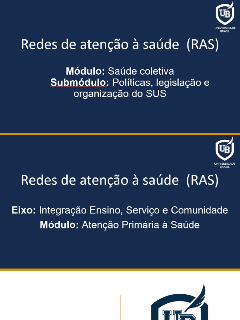 1 Redes de Atenção A Saúde (RAS) - 250306 - 120608 | PDF | Setor ...