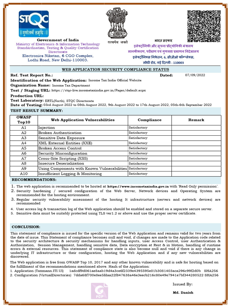 Security Certificate IT Website | PDF | Security | Computer Security