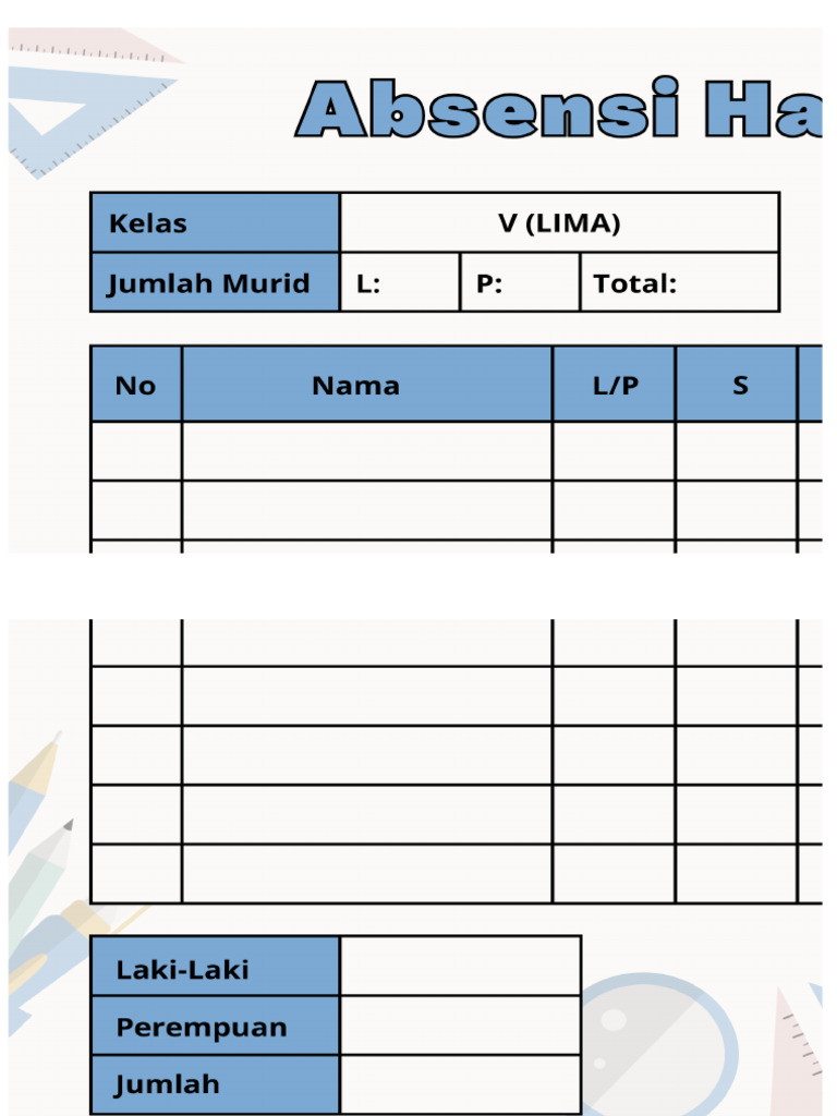 Cetak Papan Absensi | PDF