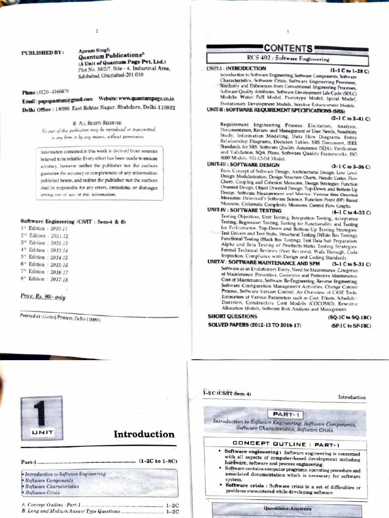 Software Engineering Unit 6 | PDF
