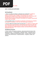 Cell Structure and Organisation | PDF | Endoplasmic Reticulum | Cell ...