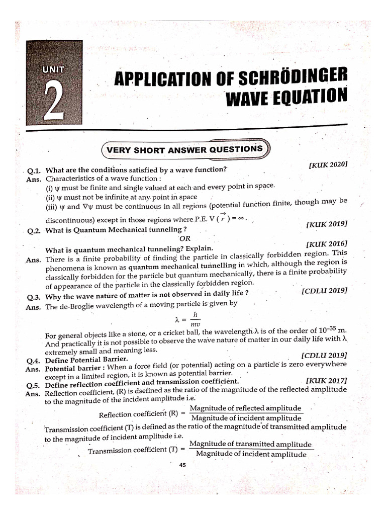 Unit 2 Question of Quantum | PDF