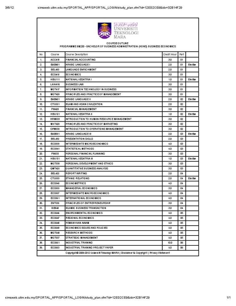 Course Outline Pdf