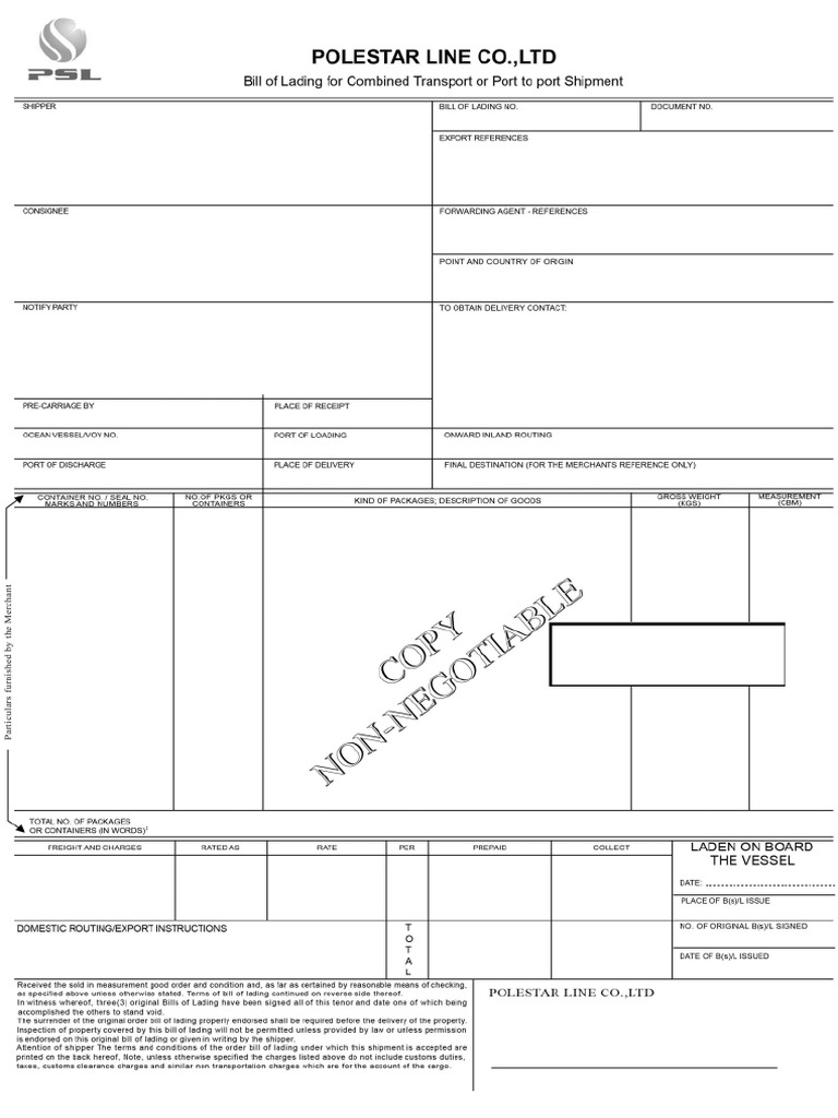Telex Release for PVC Products Shipment | PDF
