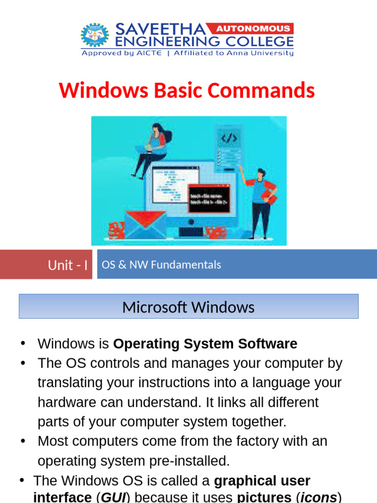 Essential Microsoft Windows Commands | PDF | Window (Computing ...