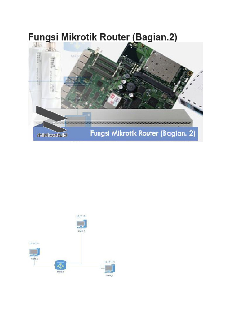 Fungsi Utama Router Mikrotik | PDF