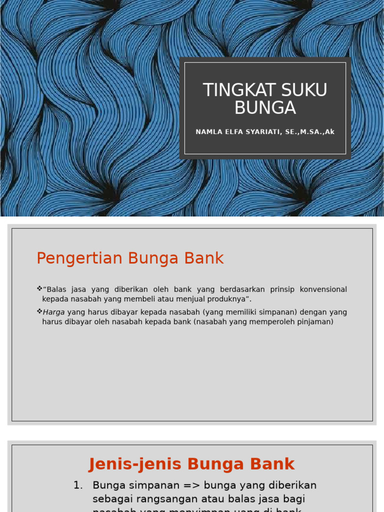 Jenis dan Faktor Suku Bunga Bank | PDF