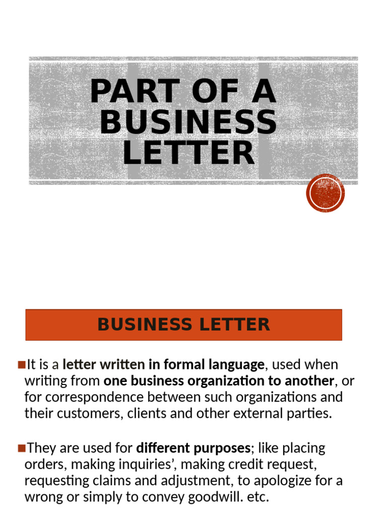Key Components of a Business Letter | PDF