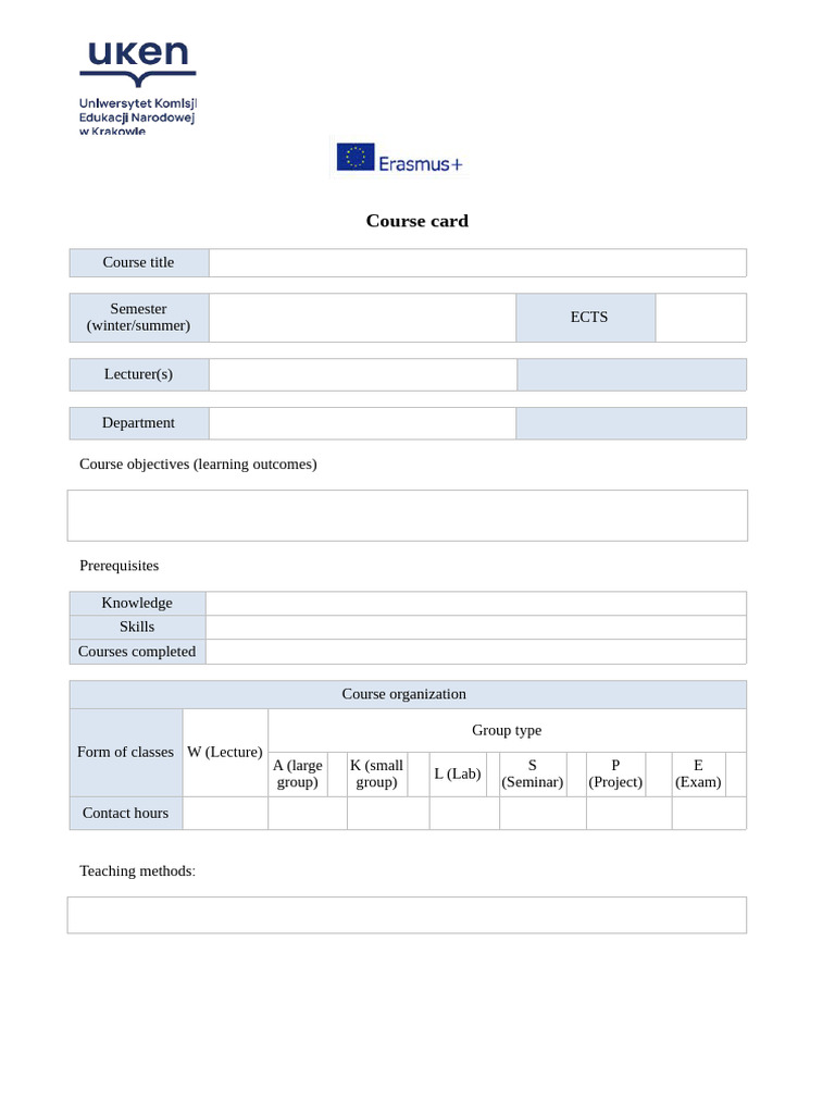 Course Card | PDF