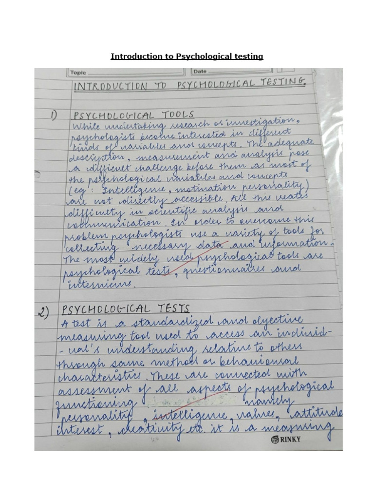 Introduction To Psychological Testing Pdf Validity Statistics