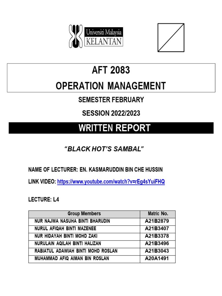 Operation Management Assignment Group 4 Pdf Inventory Warehouse