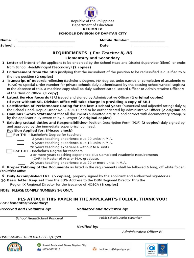 Teacher Reclassification Requirements | PDF | Teachers | Learning