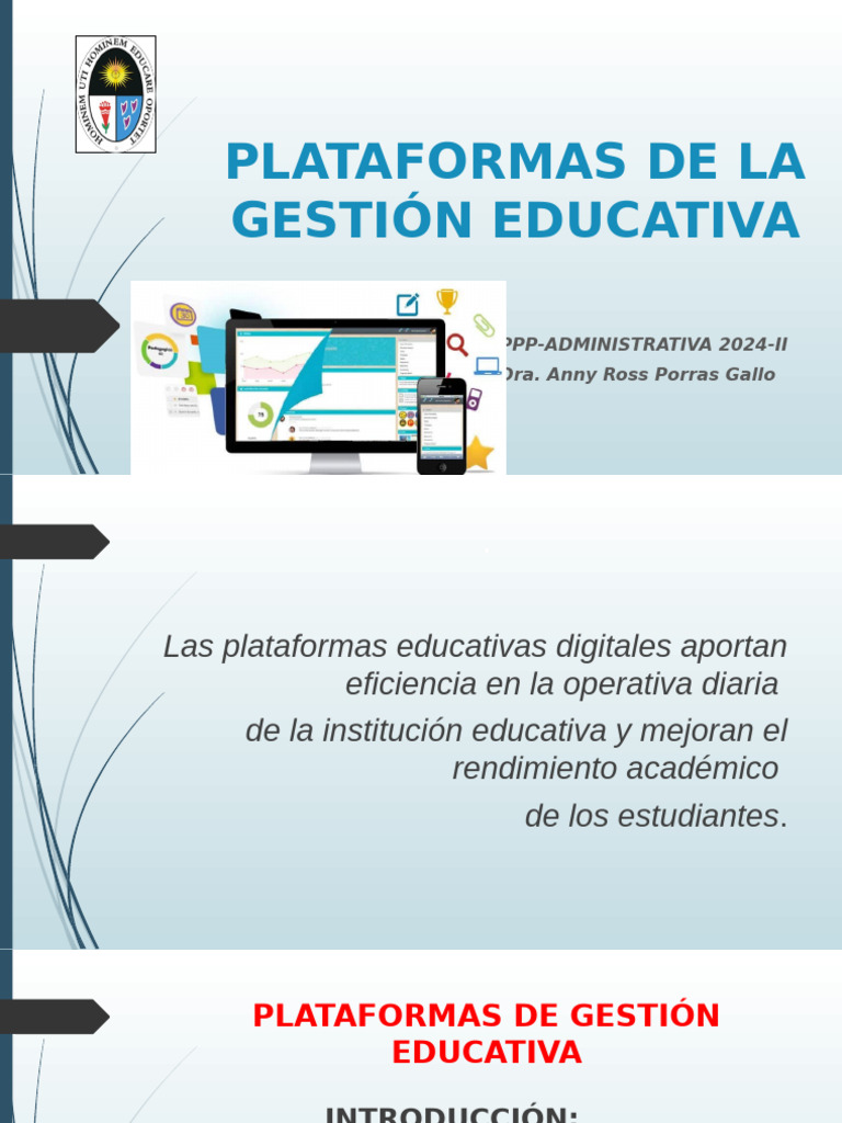 Plataformas de Gestion Educativa | PDF | Toma de decisiones | Enseñando