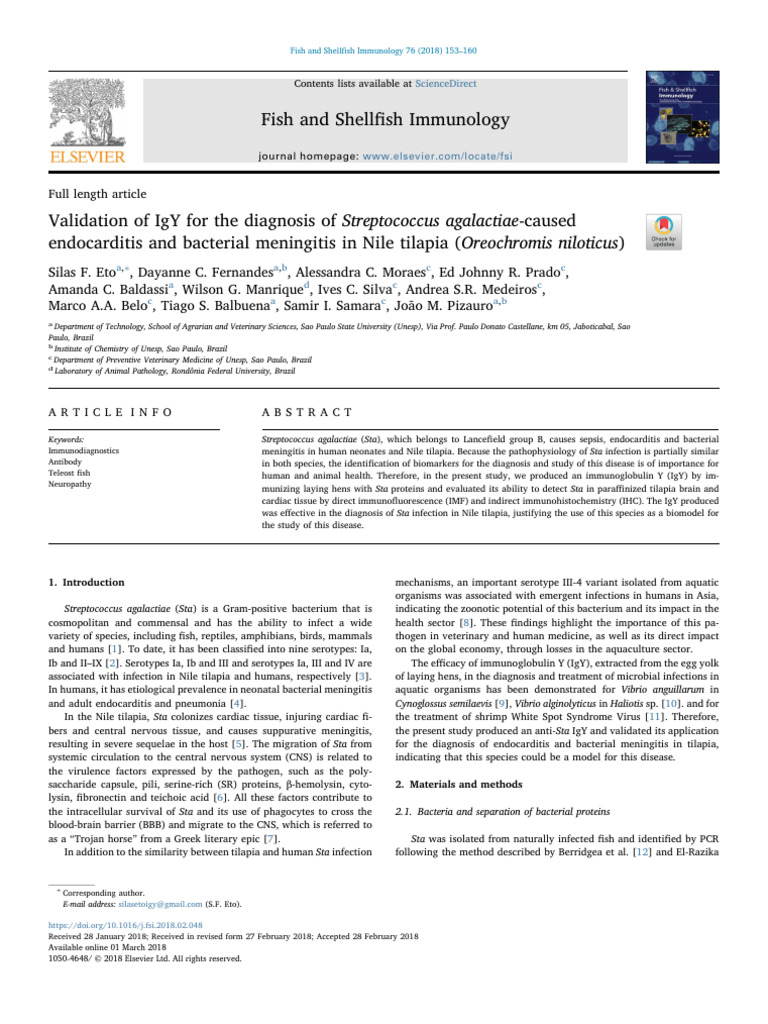 Validation of IgY For The Diagnosis of Streptococcus Agalactiae | PDF ...