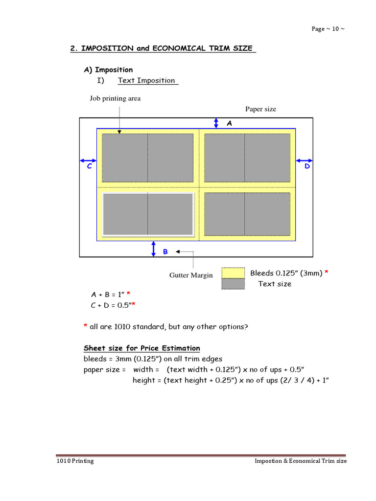 Imposition and Trim Size Guide | PDF | Graphic Design | Publishing