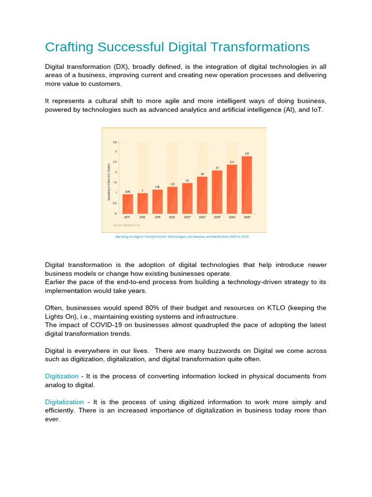Successful Digital Transformation Strategies | PDF | Economies ...