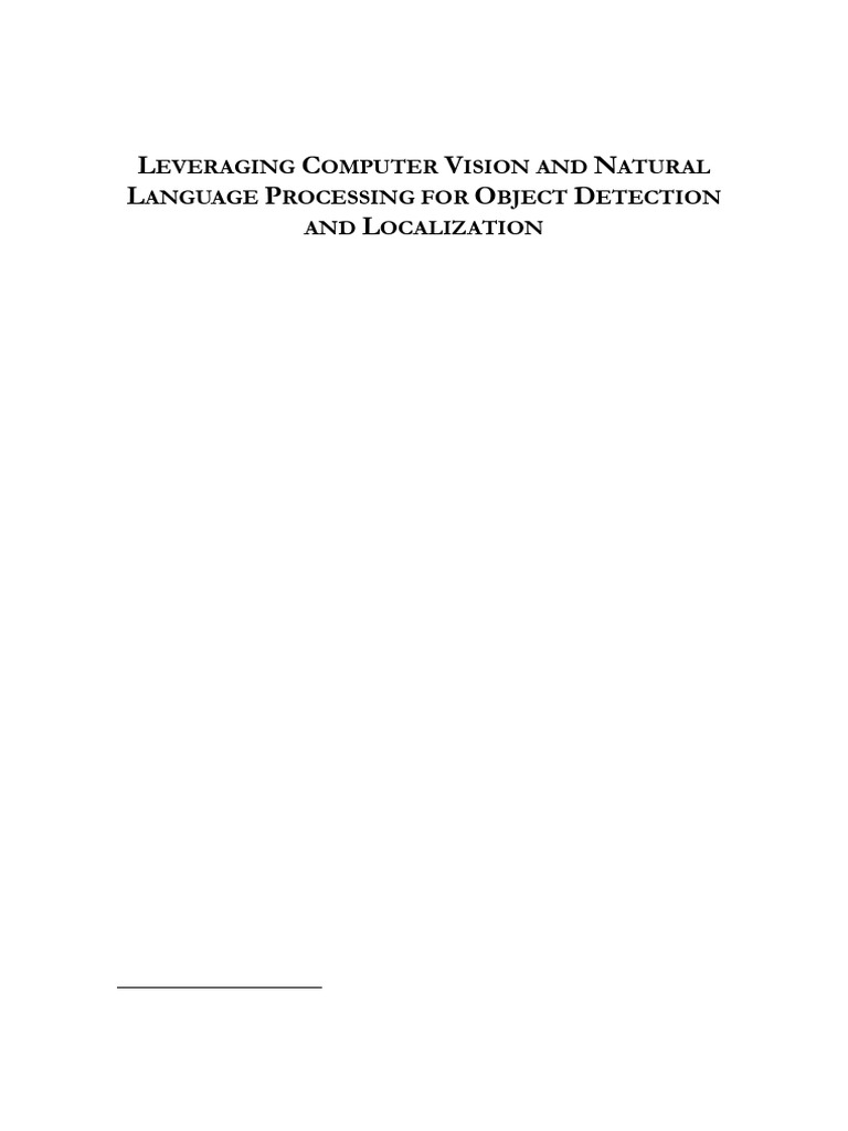 Leveraging Computer Vision and Natural Language Processing For Object ...