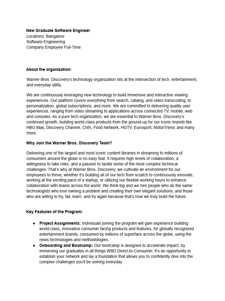 2024 New Graduate Software Engineer - India | PDF | Mentorship ...