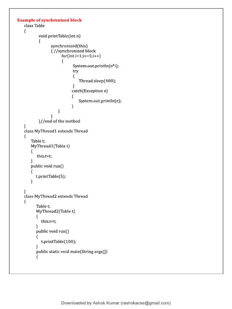 Java Thread Class3 | PDF