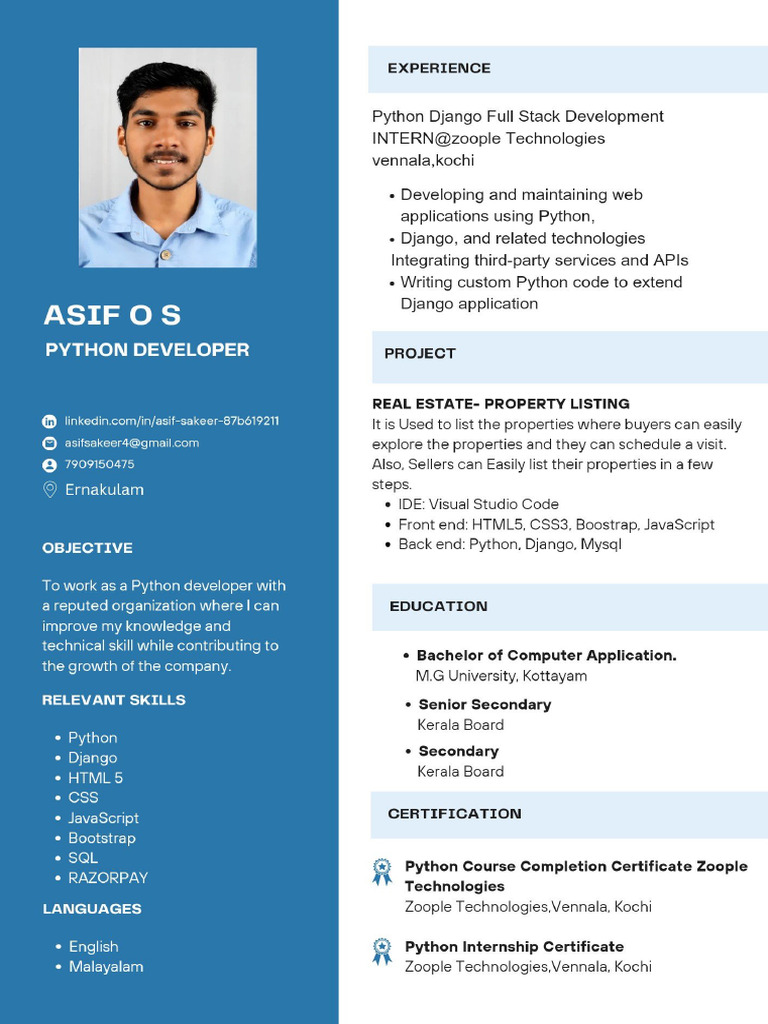 Asif O.S CV | PDF