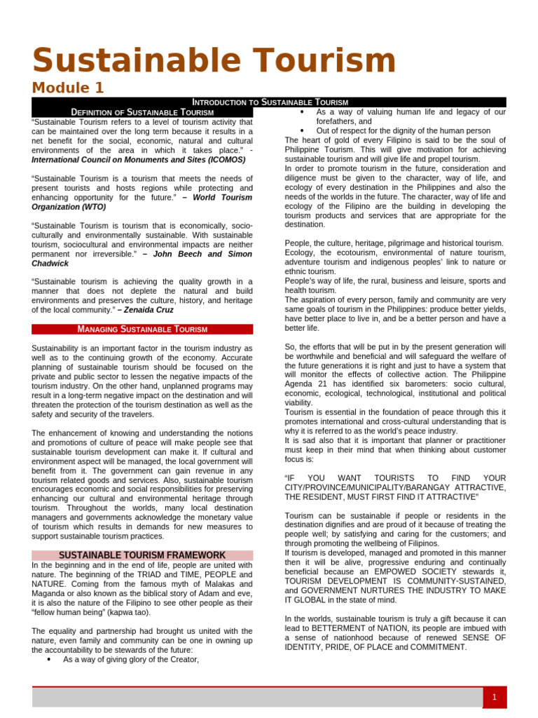 Ujung Oppa and Sustainable Tourism Insights | PDF | Tourism ...