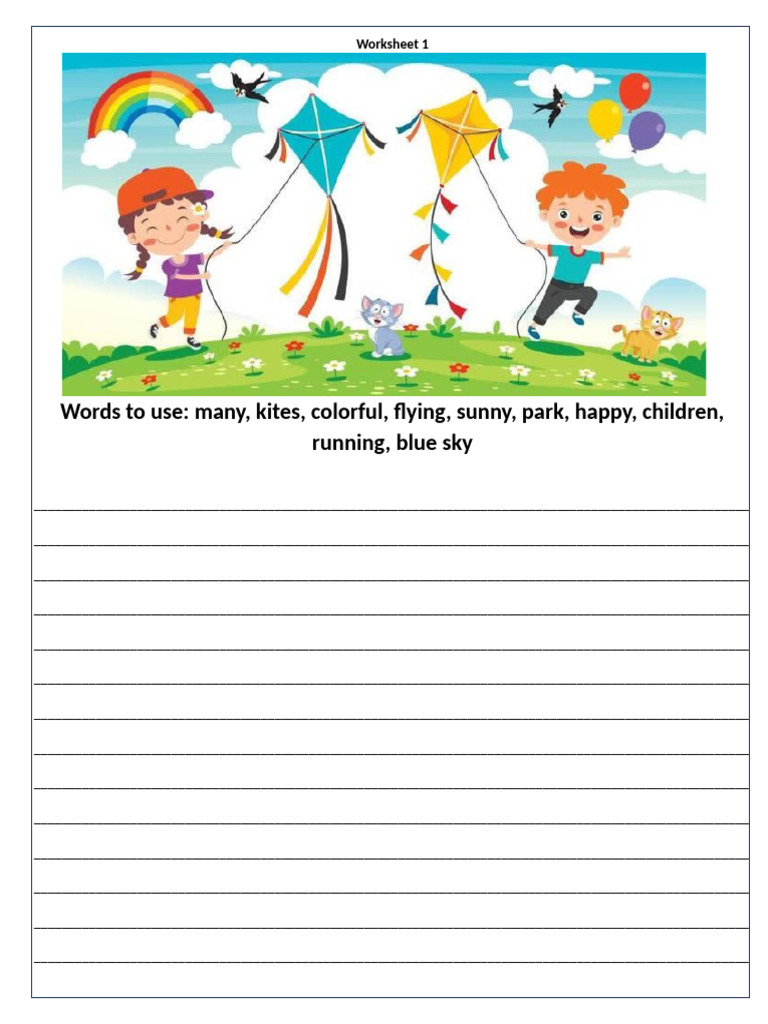 Picture Composition Worksheet for Grade 1 | PDF