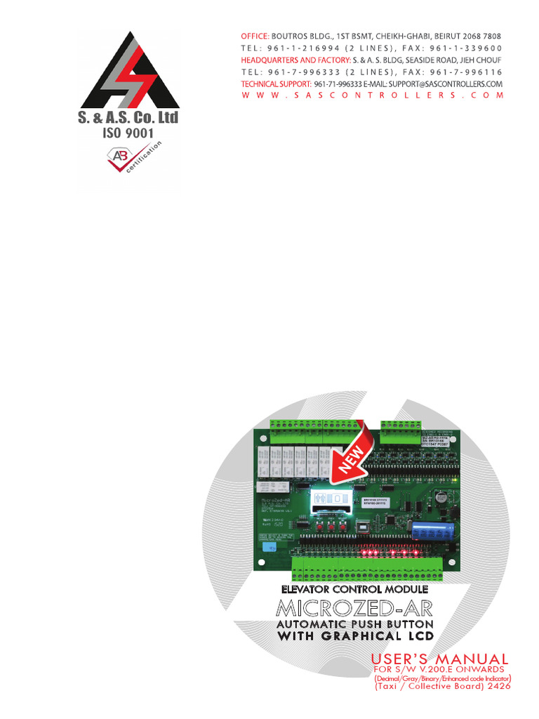MicroZed Elevator Control Manual | PDF | Elevator | Personal Computers