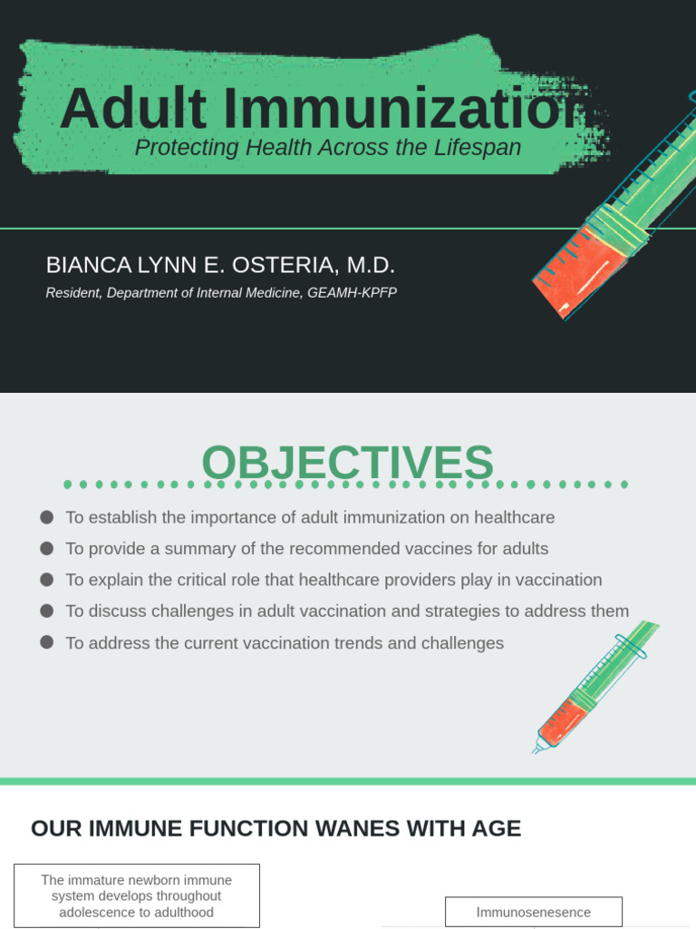 Essential Adult Vaccination Guide | PDF | Vaccines | Immune System