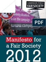 Manifesto for a Fair Society 2012