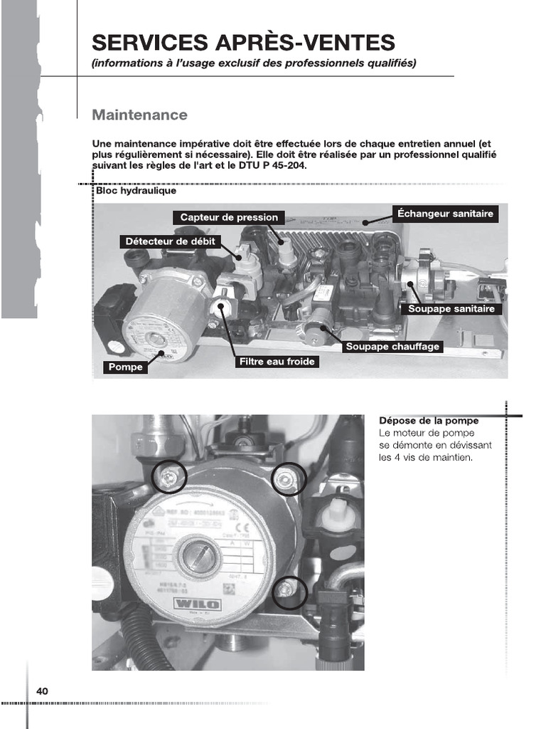 Notice D'entretien Ou de Maintenance THEMA C 25 E PDF — free download