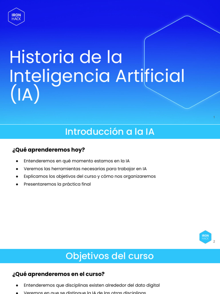 Historia y Fundamentos de la IA | PDF | Inteligencia artificial ...