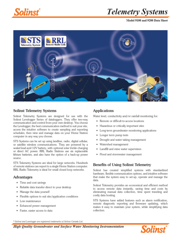 Solinst Telemetry Systems Overview | PDF | Telemetry | Computer Network
