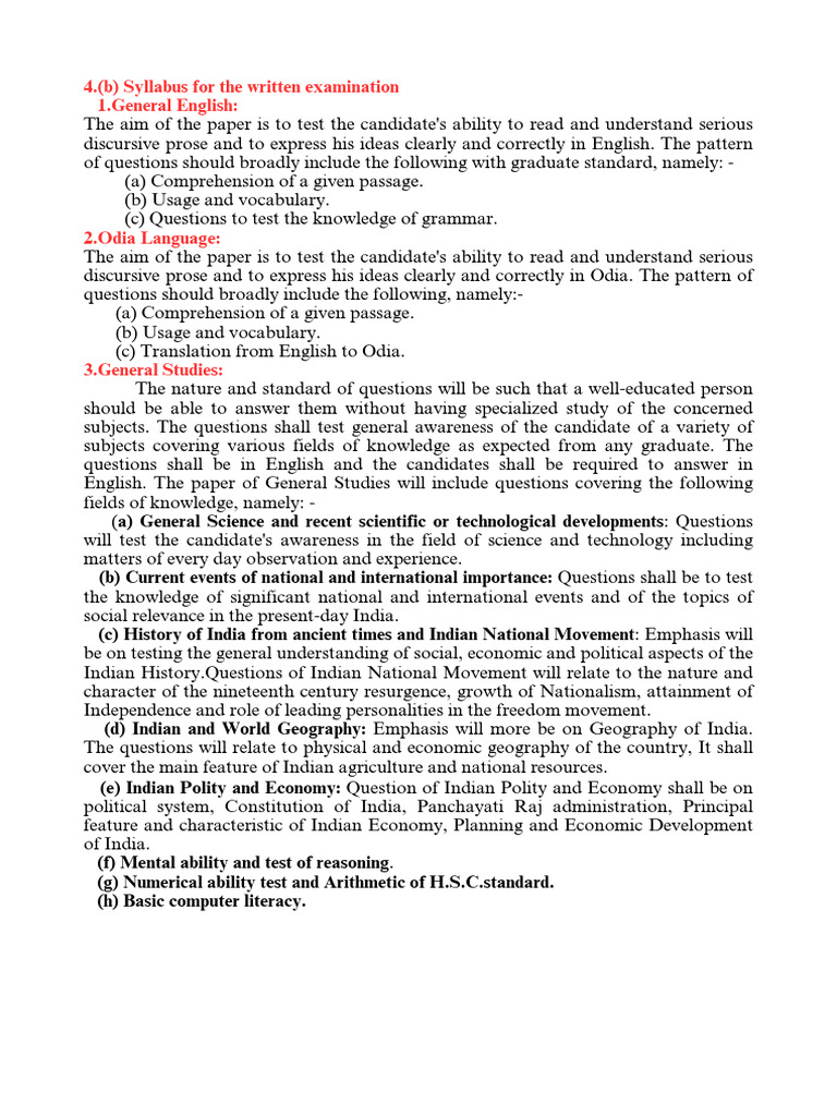 Excise Traffic SI Syllabus - 20250408 - 154636 - 0000 | PDF | Knowledge ...