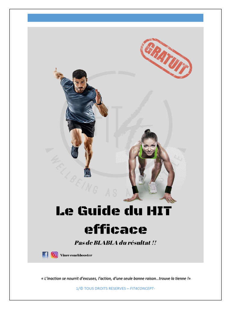 Programme HIT et Tabata Efficace PDF | PDF | Entraînement fractionné de ...